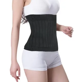XDeer Nierengurt Rückenwärmer Elastisch,Leibwärmer Taille Unterstützung Warm, Warm Bauchwärmer Wärmegürtel für Damen Herren Kinder schwarz M