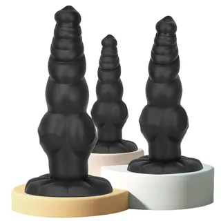 Qodpxxi XXL Dicker Tier Dildo Silikon Wolf Hund Analkugeln Penis Dildos Monster Tierisches Riesen Dildo Butt Plug Analplug G-Spot Prostata Massage Analdildo Sexspielzeug für Männer Frauen