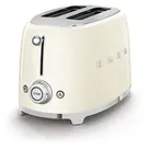 Smeg Toaster TSF01CREU 50er Retro Style, 2 Scheiben, 950 Watt, Edelstahl, creme