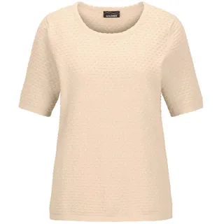GOLDNER Rundhalspullover Beige 48