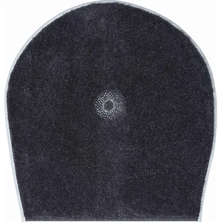 Grund Badteppich mit SWAROVSKI, 100% Polyacryl, ultra soft, rutschfest, CRYSTAL LIGHT, WC-Deckelbezug 47x50 cm, anthrazit