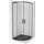 Rio halbrunde Duschkabine 80 80 transparent schwarz Flat schwarz 863-080-080-70-00-4170B