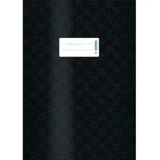 Herma Heftumschlag mit Baststruktur schwarz Kunststoff DIN A4