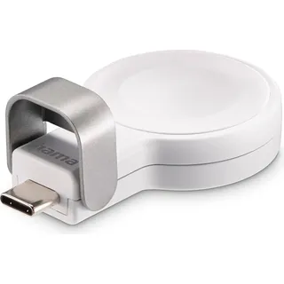 Hama Apple Watch Ladegerät f. kabelloses Laden, USB-C-Ladestation magnetisch, WS (00201699) - weiß