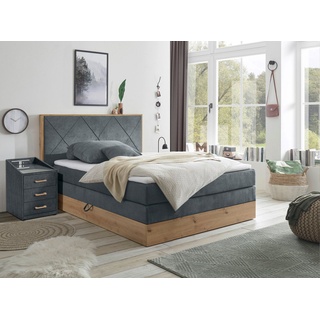 ed exciting design Boxspringbett »Bellevue«, inkl. Bettkasten, wahlweise mit Matratze und Topper, blau