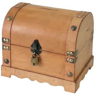 HMF 6414-51 Spardose aus Holz mit Schloss, 23,5 x 18 x 20 cm Groß, Namibia