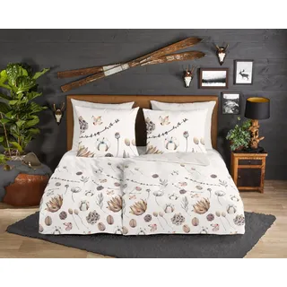 Good Morning Flanell-Bettwäsche-Set Mirre Sand Baumwolle, B/L: ca. 135x200 cm