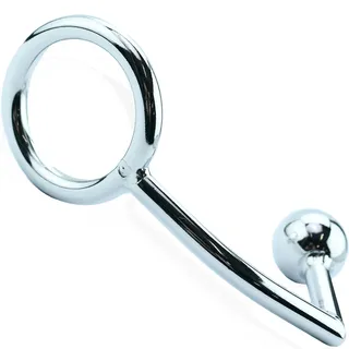 Anal hook mit hodenring ⌀2,6cm Hodenringe für den mann Analplugs Cockringe für männer hoden edelstahl Butplug ball stretcher Hodengewichte für männer Hooks Anal haken Cockring metall FOPS A23