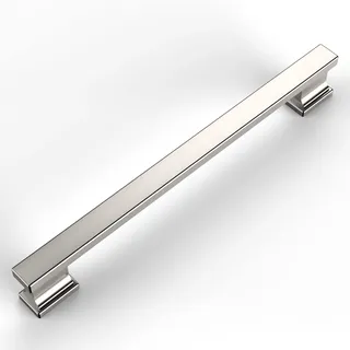 Amerdeco 6 Stück Möbelgriffe Gebürsteter Nickel 192 mm Lochabstand Schubladen Griffe für Küchenschränke Schrankgriffe Schubladengriffe Türgriffe für Küchenschränke Kleiderschrank UK0020