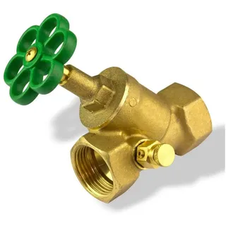 PUTEUS Messing Absperrventil DN25 1 Zoll Schrägsitzventil Absperrhahn