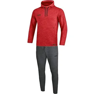 Jako Herren Jogginganzug Premium Basics mit Kapuzensweat rot S