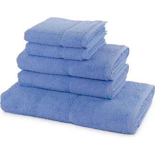 for frottana, Handtuchset 5 teilig 2x Gästetuch 2x Handtuch 1x Duschtuch) (25 x 32 cm, 50 x 100 cm, 140 x 200 cm)