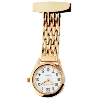 Excellanc Krankenschwesteruhr - Goldfarben/Weiß