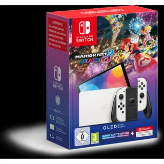 Nintendo Switch OLED weiß + Mario Kart 8 Deluxe