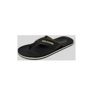 Tommy Hilfiger Zehentrenner mit gepolstertem Ristriemen, BLACK, 41,