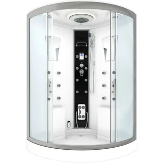 AcquaVapore Dusche Duschkabine D26-EH-EA Duschtempel Sauna 130x130 cm OHNE 2K ScheibenVersiegelung