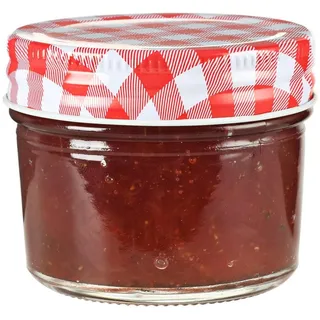 vidaXL Marmeladengläser mit Weißen/Roten Deckeln 24 Stk. 110 ml