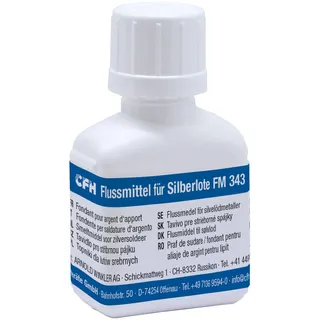 CFH Flussmittel für Silberlote FM 343 25 g, Lötpaste zum Löten von Kupfer, Messing, Rotguss und Stahl, Enthält Kaliummetaborat