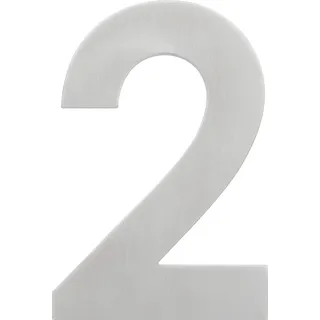 Alpertec Hausnummer 2 Edelstahl