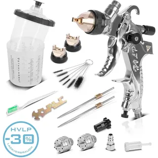 STAHLWERK HVLP Lackierpistole SG-250 ST Sprühpistole mit 650 ml Fließbecher