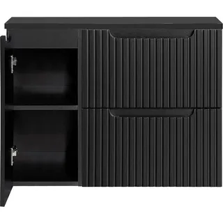 [en.casa] Waschtisch Skelbolu 80x60x40 cm Schwarz