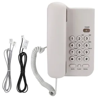 Schnurgebundenes Telefon, Nehmen Sie Hochwertiges ABS-Material an, Nehmen Sie Hochwertiges Handwerk an, für Hotel Phone (Weiss)
