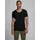 Basic T-Shirt mit V-Neck in Schwarz-XXL