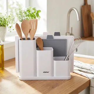Alpina Küchenutensilienhalter 34 x 23 x 11,5 cm Weiß