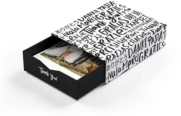 Bilderbox mit 10 Fotos im Design "Thank you"