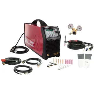 ELMAG WIG-/TIG AC/DC-Schweißinverter AD 2060M P/PFC/MV ECO-SET-G | 200 A | Multivoltage 110/230 V | Pulsfunktion | inkl. Schlauchpaket & Zubehör | Schweißgerät