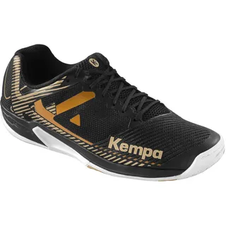 Kempa Wing 2.0 Handballschuhe schwarz/weiß/gold 45.5 EU