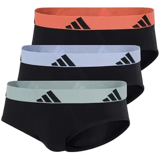adidas Active Flex Cotton Slip Schwarz/Orange XXL 3er Pack