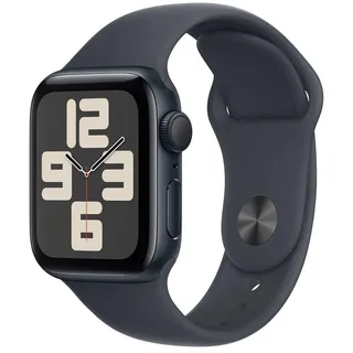 Apple Watch SE 2024 GPS 40 mm Aluminiumgehäuse Mitternacht, Sportarmband Mitternacht S/M