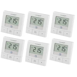 HOMEMATIC IP Smart Home 154666A0, Wandthermostat basic, 6 Stück