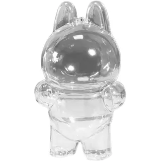 Protective Acrylic Case Transparent Portable Doll Bag Keychain Bags (A)