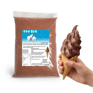 IceBär Softeis Pulver Schokolade 1,25 kg für Softeismaschine & Zuhause