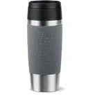 Emsa Thermobecher Travel Mug N2020500, pfeffergrau, hält 4 h warm und 8 h kalt, Edelstahl doppelwandig, 360 ml