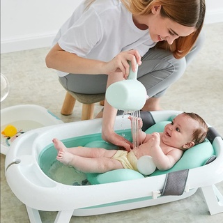 Baby Badekissen Faltbare rutschfeste Badeauflage Badesitz für Kleinkind Kinder Unterstützung Badeaufhängungsmatten Baby Bath Net Non-Slip Badematten Neugeborenes Badekissen Adjustable Bath Shower Mat