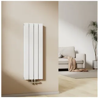 EMKE Heizkörper Flachheizkörper mit Zentralanschluss, Weiss 60x30cm 327W Doppellagig, Heizkörper, Weiss