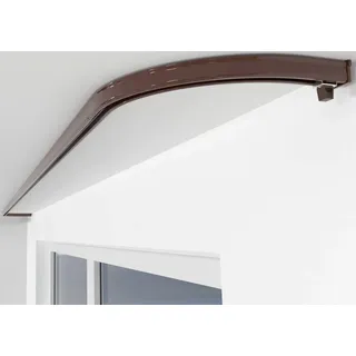 ALOHA Gardinenschiene aus Aluminium Vorhangschienen, Deckenbefestigung 1, 2, 3, 4, 5 -läufig für Schiebevorhänge, Vorhänge (ITU / 1-läufig/Rundbogen Rechts/Braun)