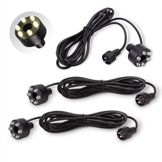 3er Set LED Ring Beleuchtung für Springbrunnen Ø 32mm warmweiss Quellstein Pumpe