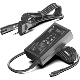 HKY 65W USB C Netzteil Typ C für HP Spectre EliteBook Elite X2 Chromebook 360 Probook Pavilion, Razer RC30-0239 RC30-02390100, COOFUN HM90, Lenovo Yoga Air 15 Aura, Fanttik X9 ‌Ultra Reifenfüller