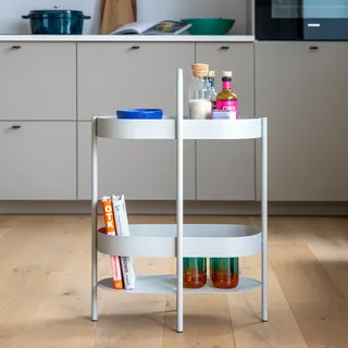 REMEMBER Beistelltisch Barbara 72,3 cm Metall Grau Hellgrau
