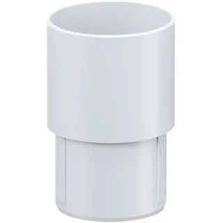Inefa Fallrohrverbinder PVC DN 100 Weiß Verbindungselement Fallrohr Verbinder, DN100 / 100mm Ablaufrohrverbinder Dachrinnenzubehör, einfache Steckmontage, Made in Germany