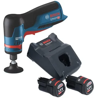 Bosch GWG 12V-50 S Professional Akku Geradschleifer 12 V 6 mm Brushless + 2x Akku 3,0 Ah + Ladegerät