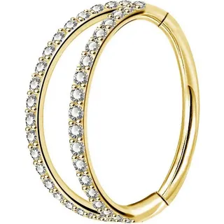 LuxusKollektion Intimpiercing Helix Earrings Hoop CZ Paved Septum Cartilage Piercing Jewelry