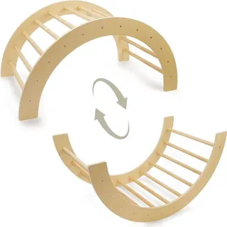 Spielzeug-Kletterbogen 2in1, natur - Weiß