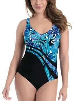 Anita Luella Swimsuit Schwarz/Blau C 40 Damen