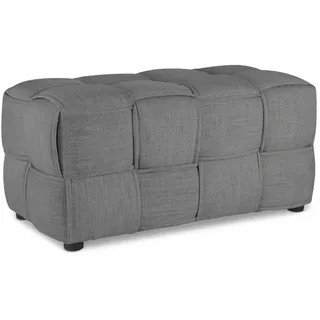 Homestyle4u Hocker Grau Textil, 86x40x43 cm, Wohnzimmer, Hocker, Sitzhocker