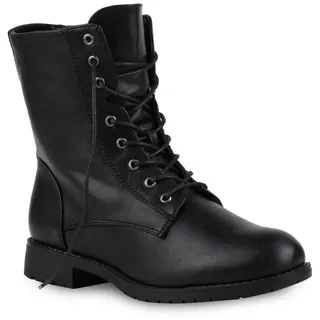 VAN HILL Damen Schnürstiefeletten in Schwarz